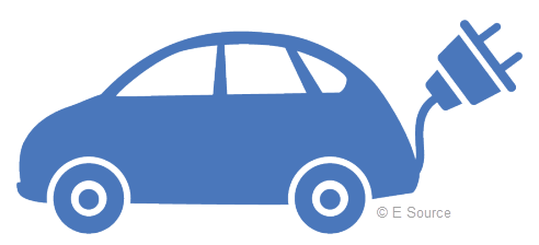 Icon of a blue electric vehicle