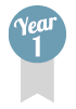 Year 1 badge icon