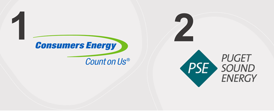 Image of the Consumers Energy logo (first place) and the PSE logo (second place)