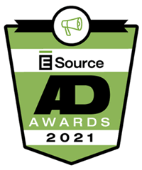 This is the logo for the 2021 E&nbsp;Source Utility Ad Awards Contest