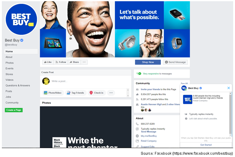 Best Buy chatbot on Facebook Best Buy chatbot on Facebook