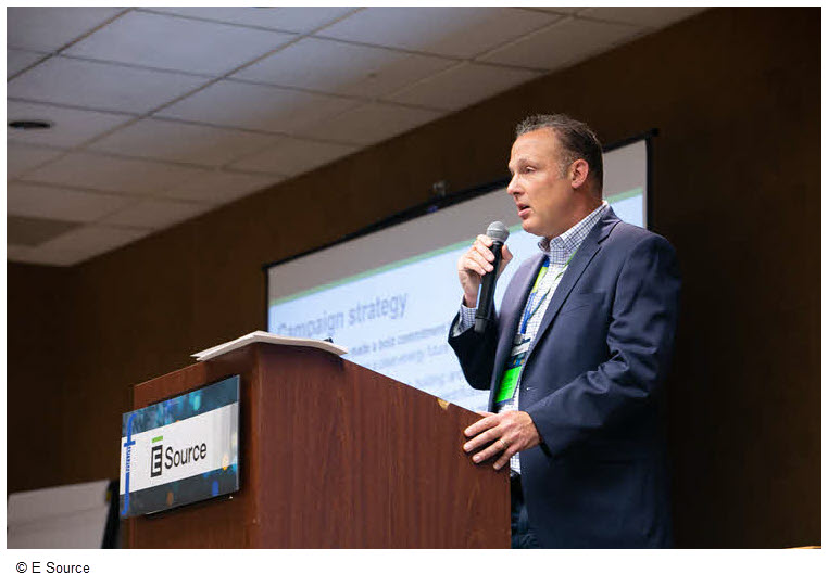 Con Edison sharing insights about its campaign while accepting its award