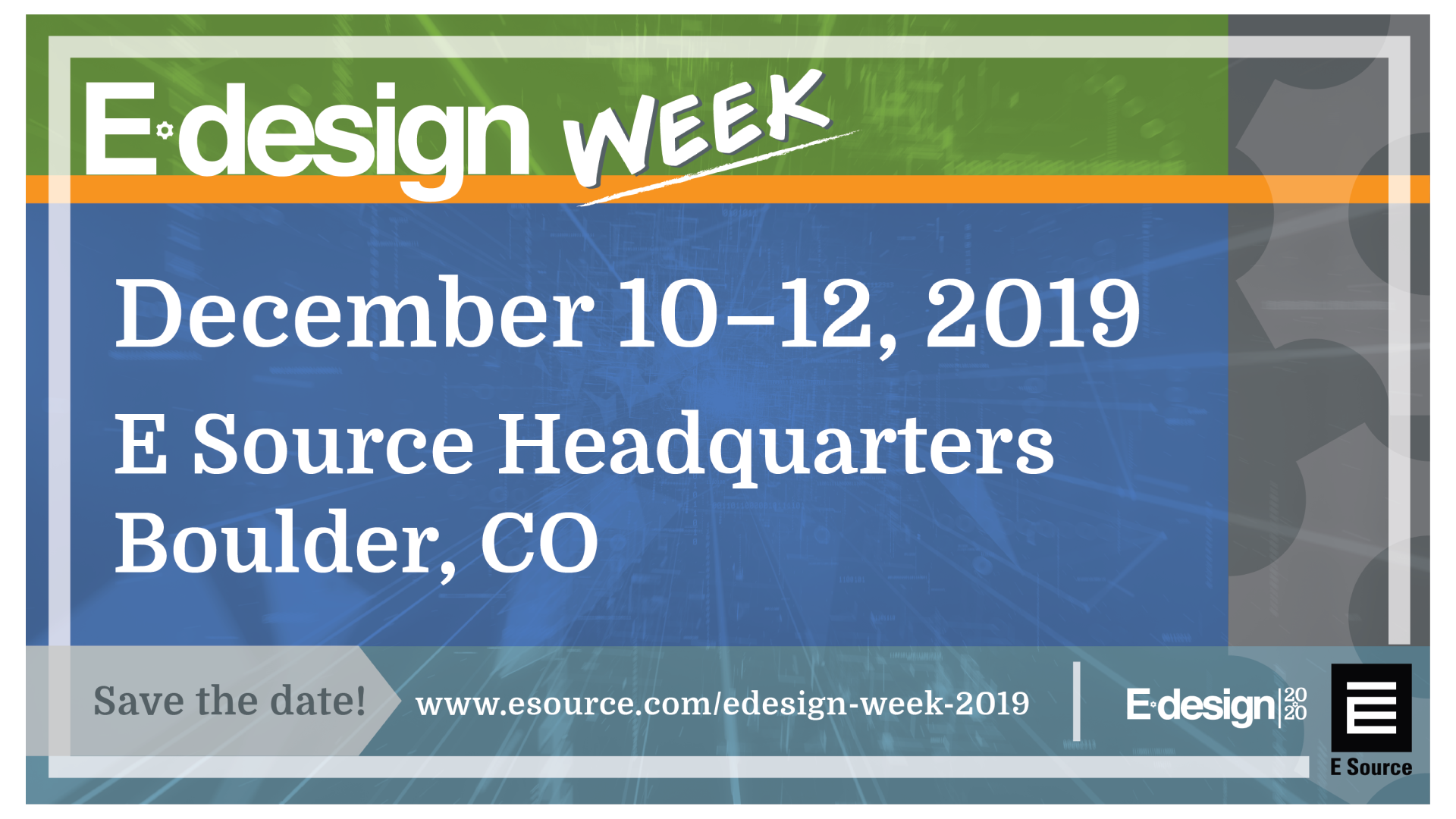Save the date for E Design Week 2019