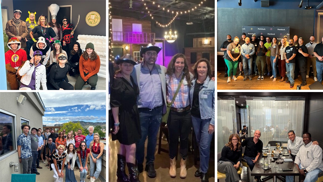 A collage of images of E Source employees, both formal and candid, from all of the company's divisions across the US and Canada.