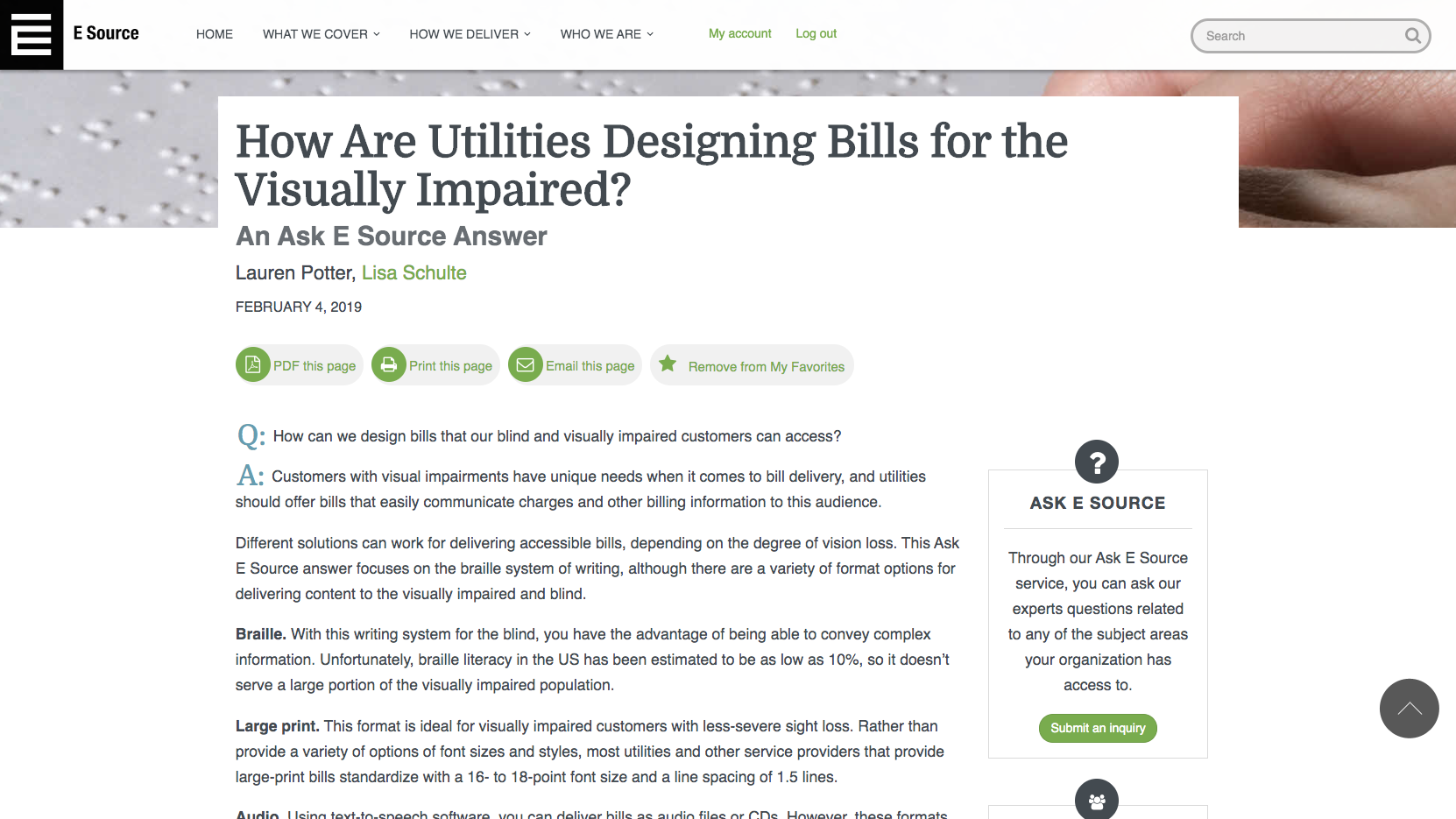 A screenshot of a report page with the original green links and buttons