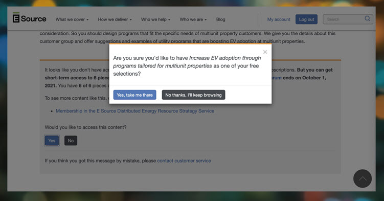screenshot of warning screen that will pop up on your computer screen when you press yes to access content. It is confirming whether or not you wish to proceed and wants you to press ’yes’ or ’no’ to continue or end the transaction.
