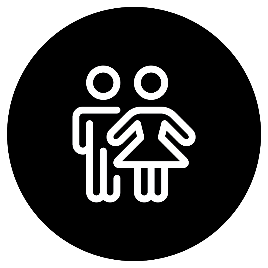 man and woman icon