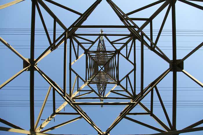 Stock image of utility pylon